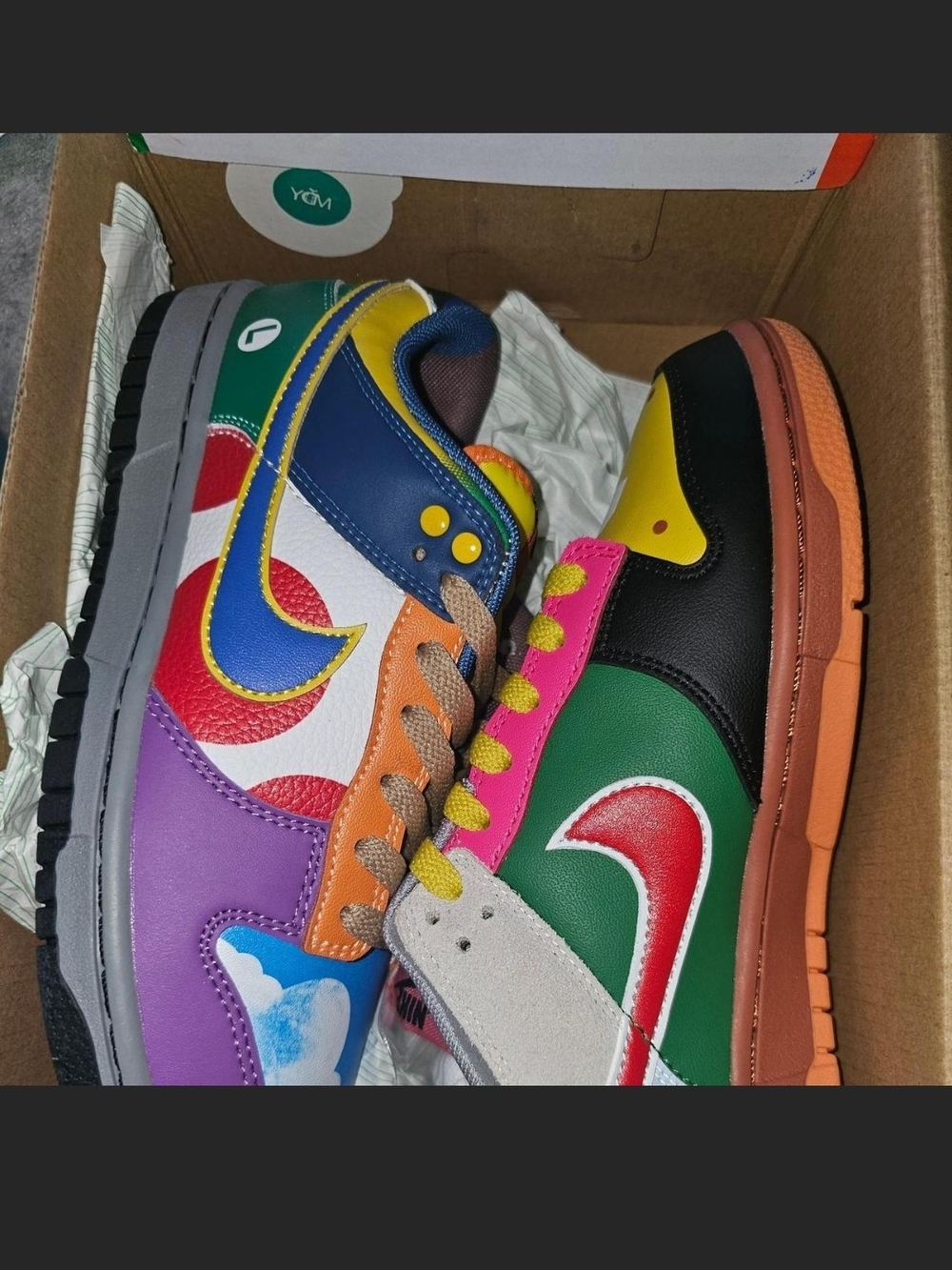 New Mens Shoes w/o tags. Nike Men's Multicolor Patchwork Low-Top Sneakers